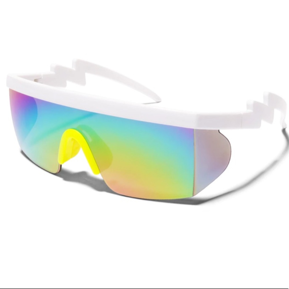 ShadyVeu MICHAEL ZigZag Arms Mirrored Sunglasses (80s/90s style)